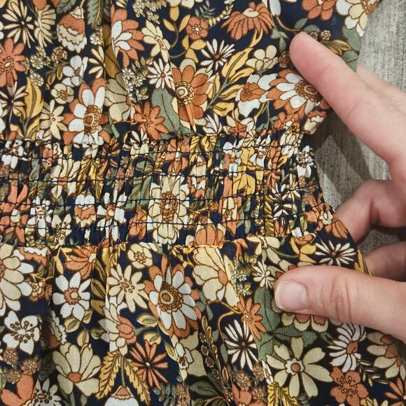 Lost + Wander Dress Womens Size XS Flower Power Mini Mock Neck Balloon Sleeve - Picture 8 of 16